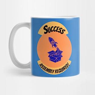 Success, Assembly Required Motivational Blue Mug